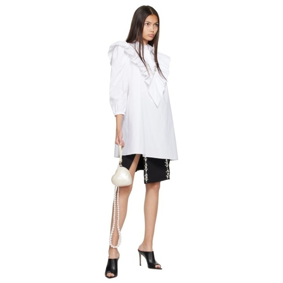SHUSHU/TONG, Women's White Shirt Minidress - White. Size: S (US). NWT - Picture 13 of 14